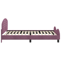 Struttura letto bambini con testata Viola 80 x 200 cm Velluto 42011117
