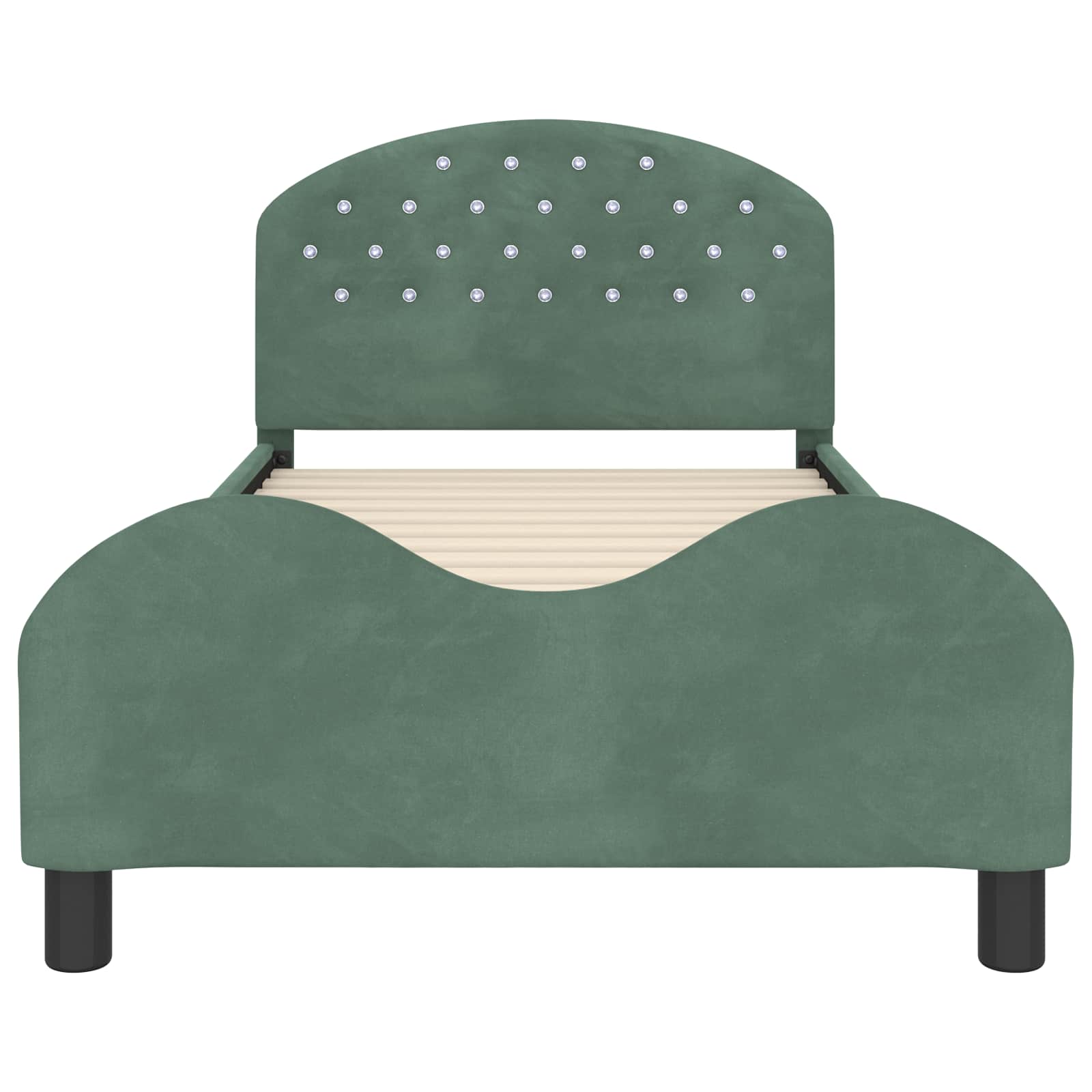 Struttura letto bambini con testata Verde Mare 80 x 200 cm 42011118