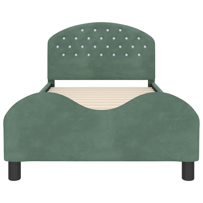 Struttura letto bambini con testata Verde Mare 80 x 200 cm 42011118