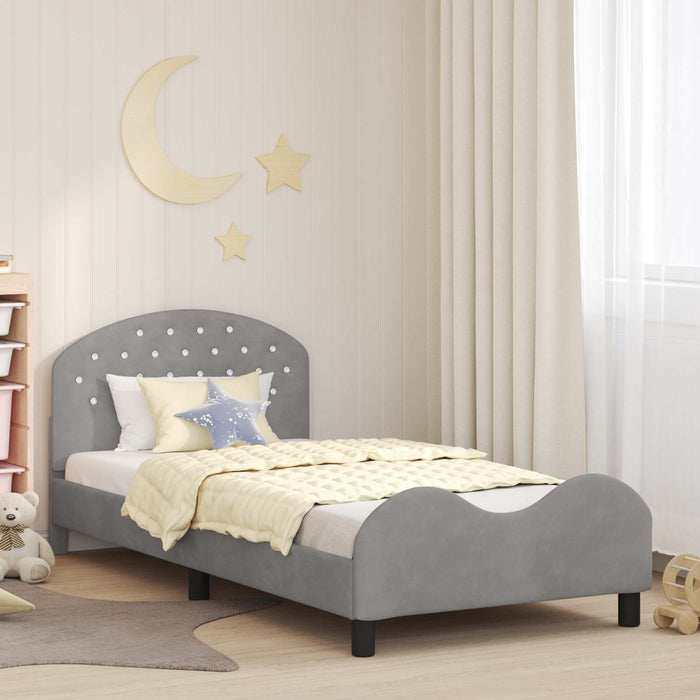 Struttura letto bambini con testata Grigio chiaro 90 x 190 cm 42011120