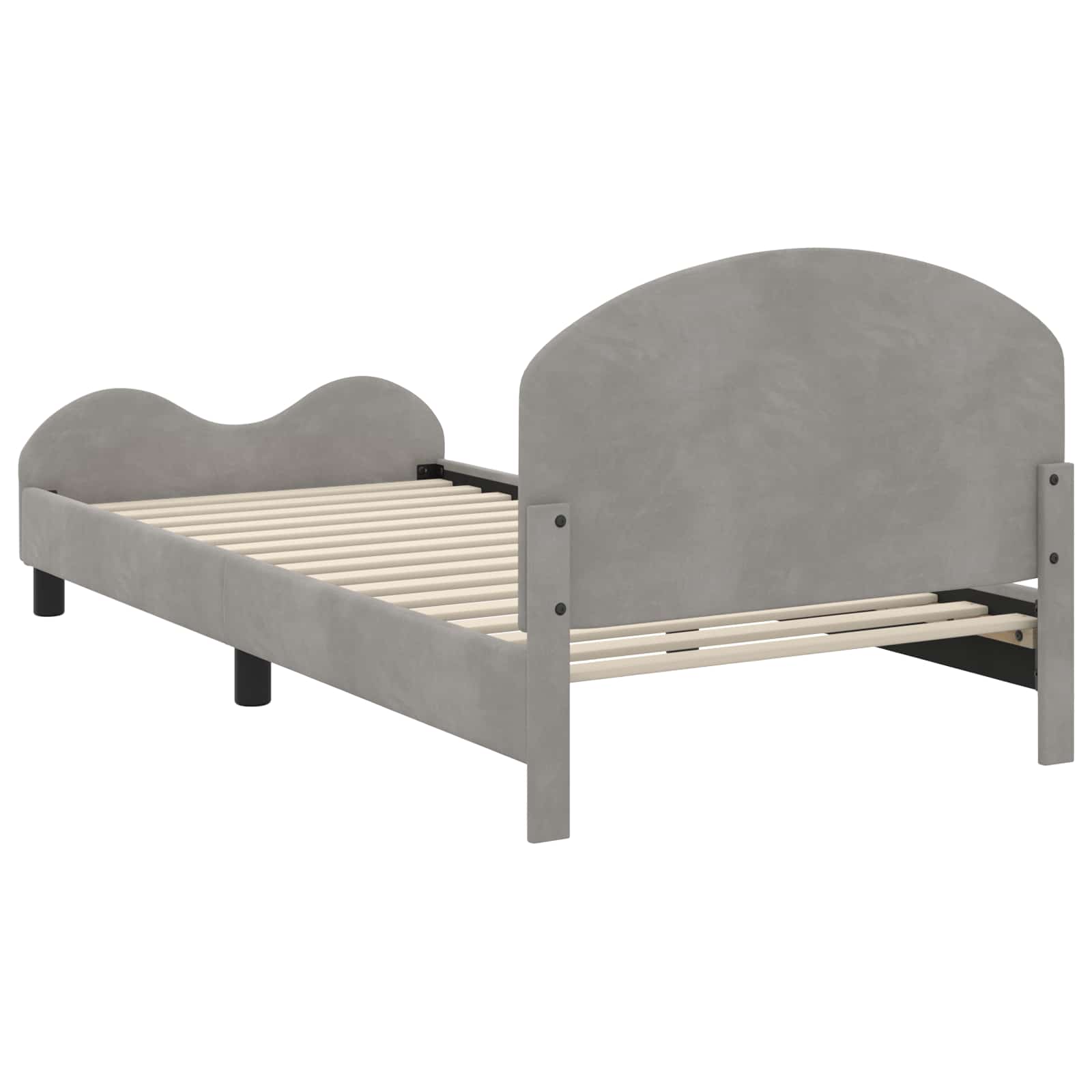 Struttura letto bambini con testata Grigio chiaro 90 x 190 cm 42011120
