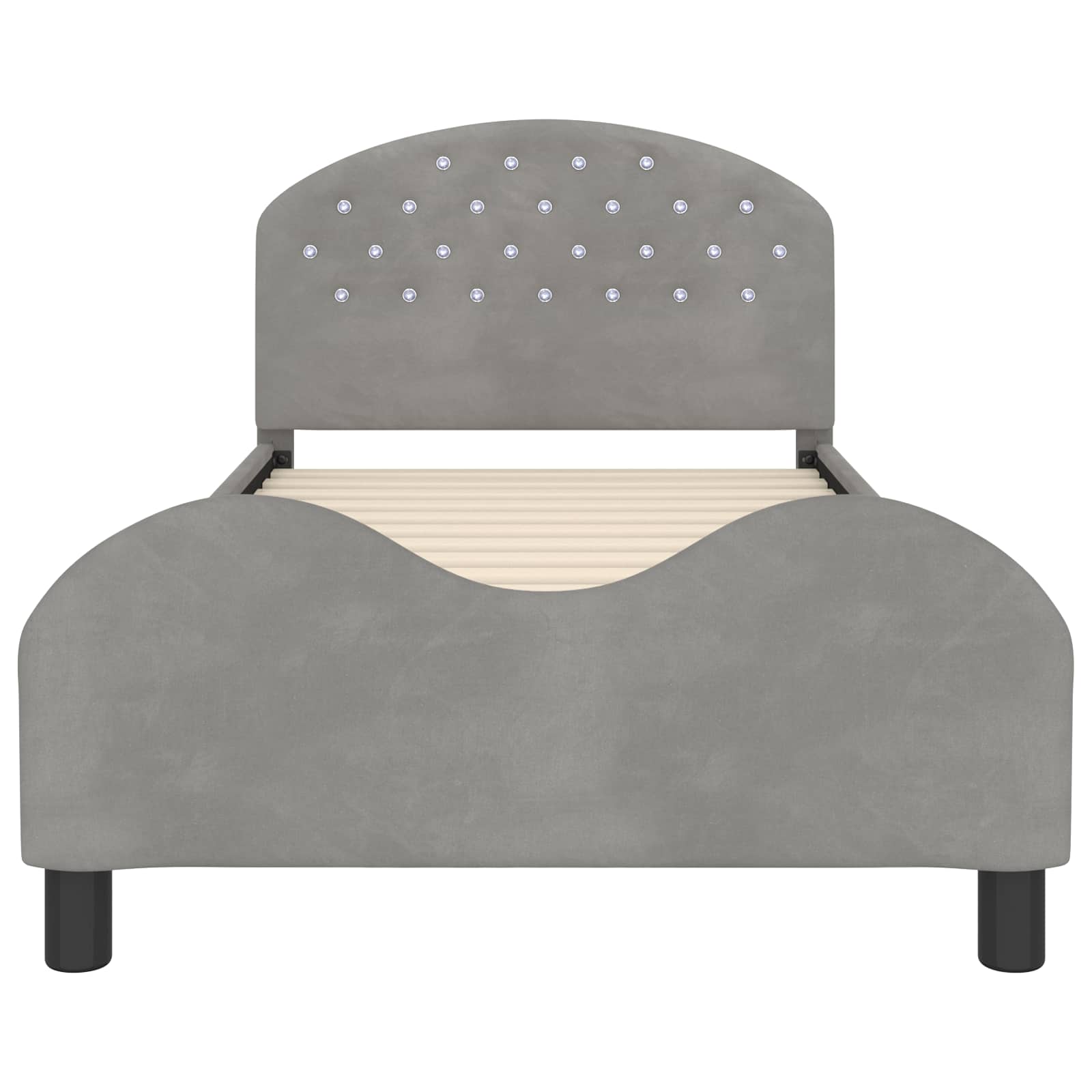 Struttura letto bambini con testata Grigio chiaro 90 x 190 cm 42011120