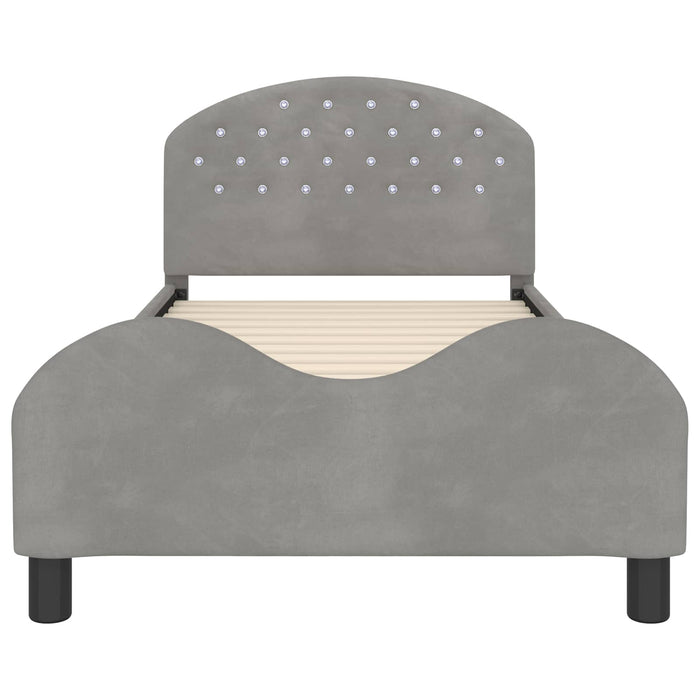 Struttura letto bambini con testata Grigio chiaro 90 x 190 cm 42011120