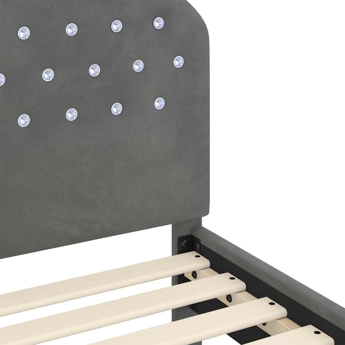 Struttura letto bambini con testata Grigio scuro 90 x 190 cm 42011121