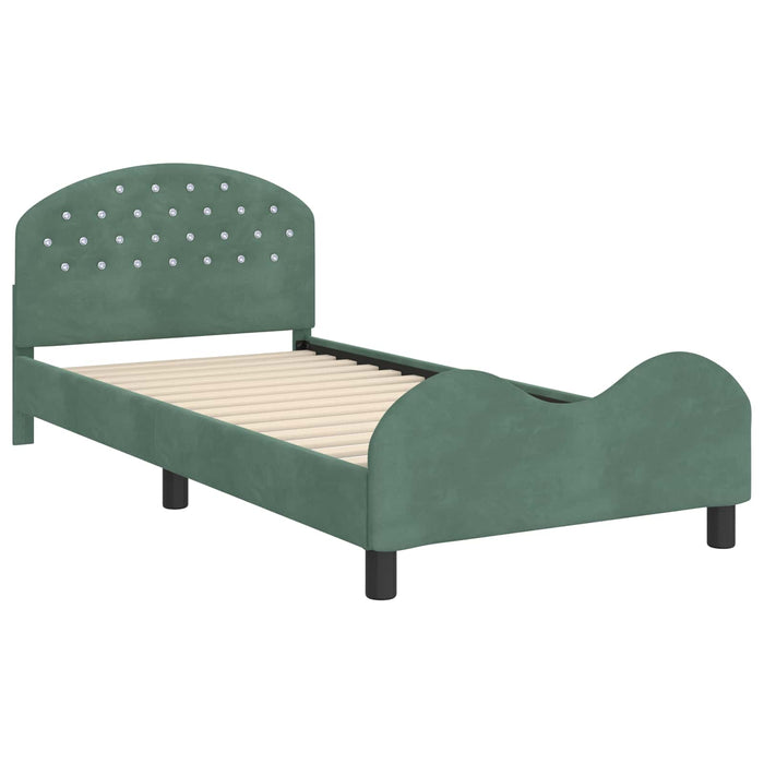 Struttura letto bambini con testata Verde Mare 90 x 190 cm 42011125