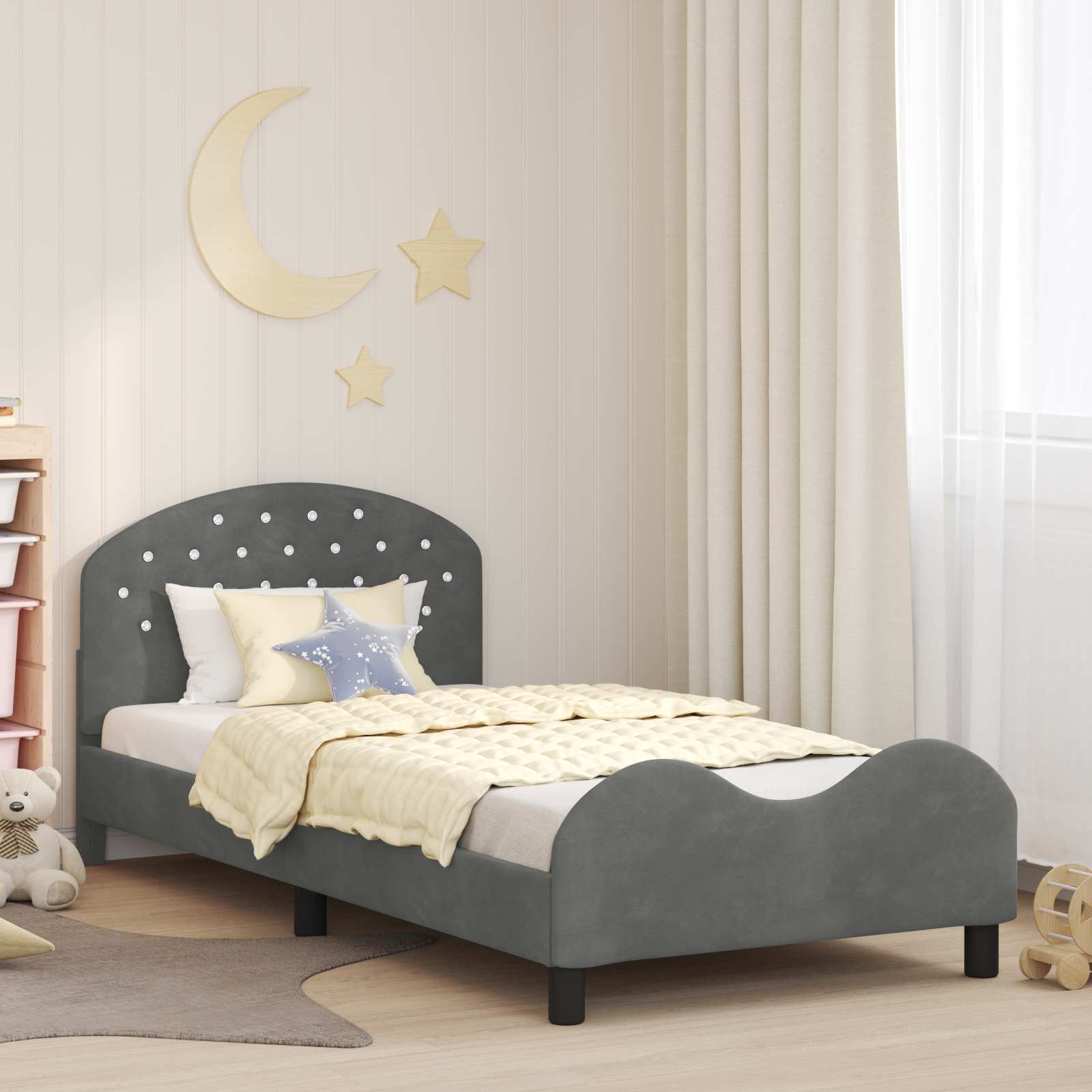 Struttura letto bambini con testata Grigio scuro 90 x 200 cm 42011128