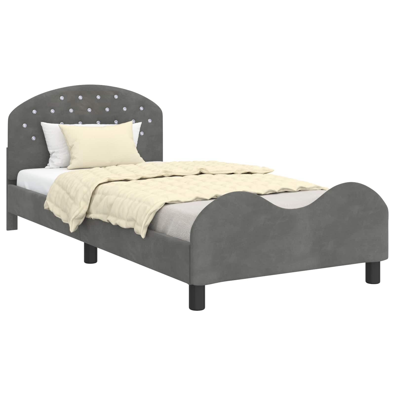 Struttura letto bambini con testata Grigio scuro 90 x 200 cm 42011128