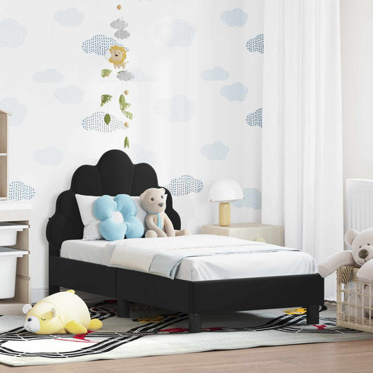 Struttura letto per bambini con testata Nero 70 x 140 cm 42011136