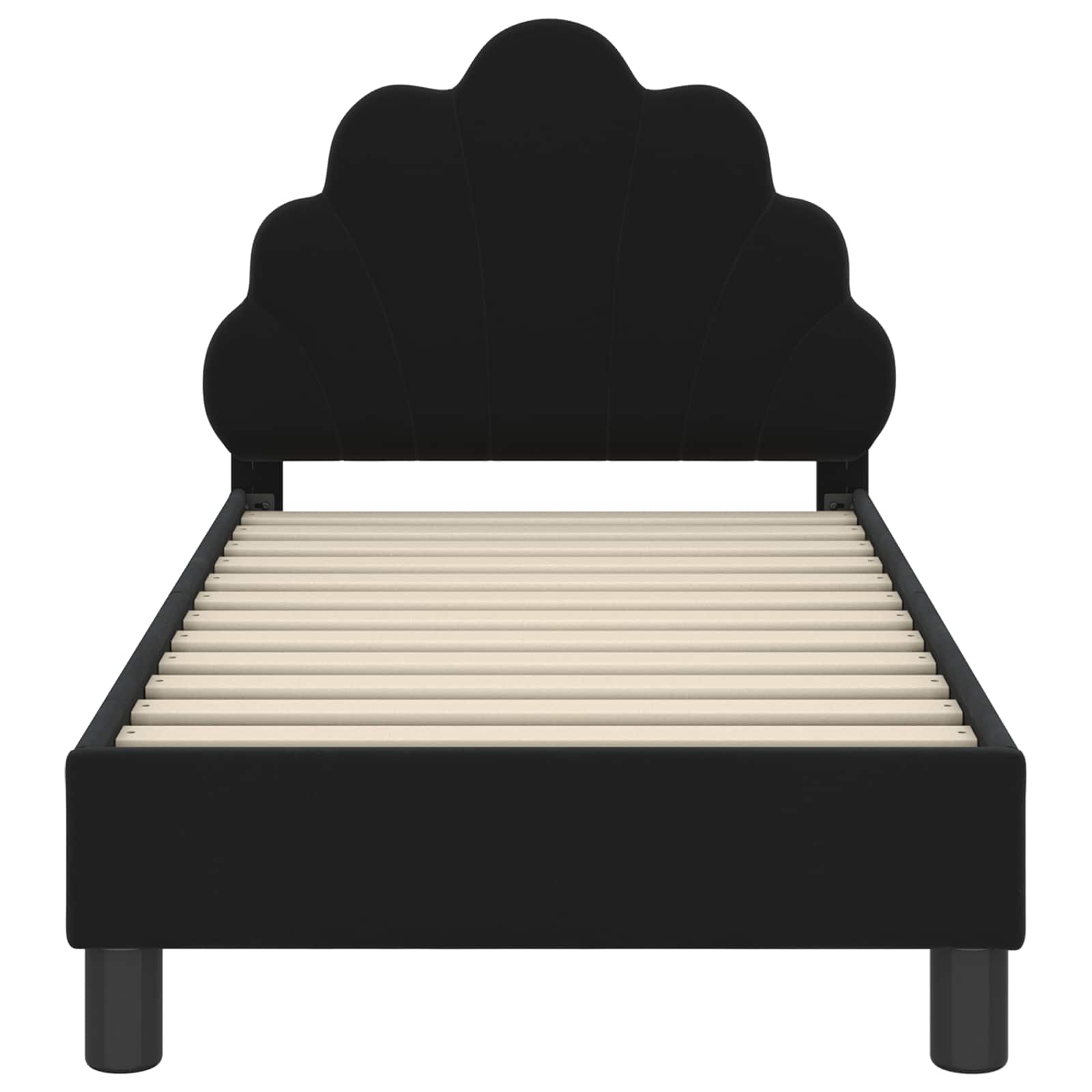 Struttura letto per bambini con testata Nero 70 x 140 cm 42011136