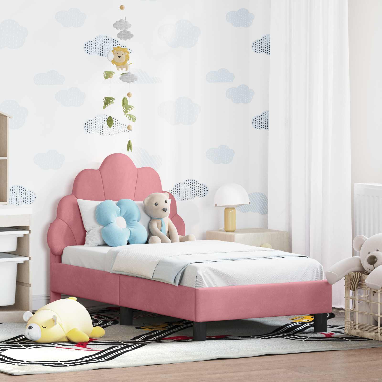 Struttura letto per bambini con testata Rosa 70 x 140 cm 42011137