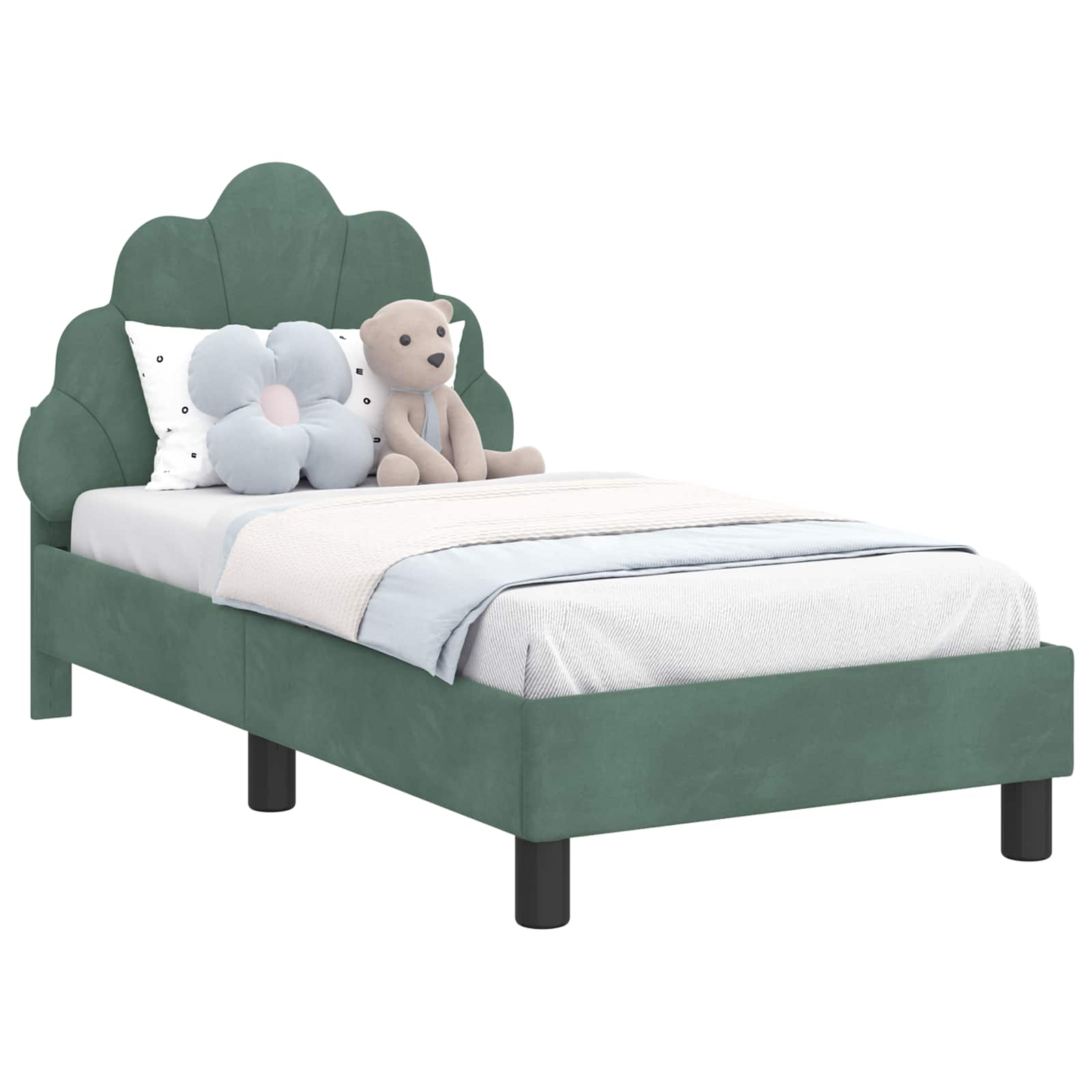 Struttura letto per bambini con testata Verde Mare 70 x 140 cm 42011139