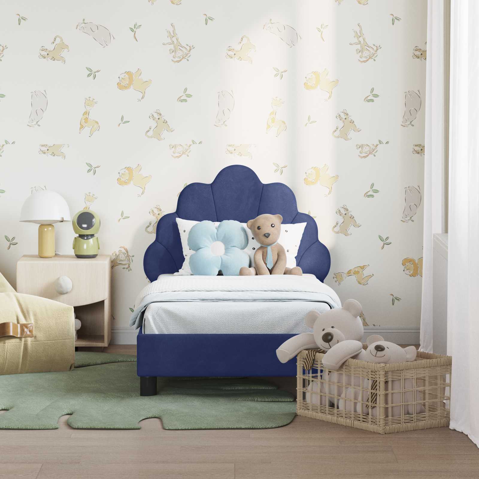 Struttura letto per bambini con testata Blu Polizia 70 x 140 cm 42011140