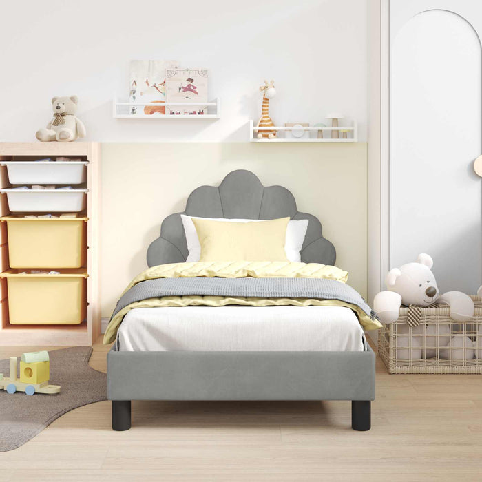 Struttura letto bambini con testata Grigio chiaro 80 x 160 cm 42011141