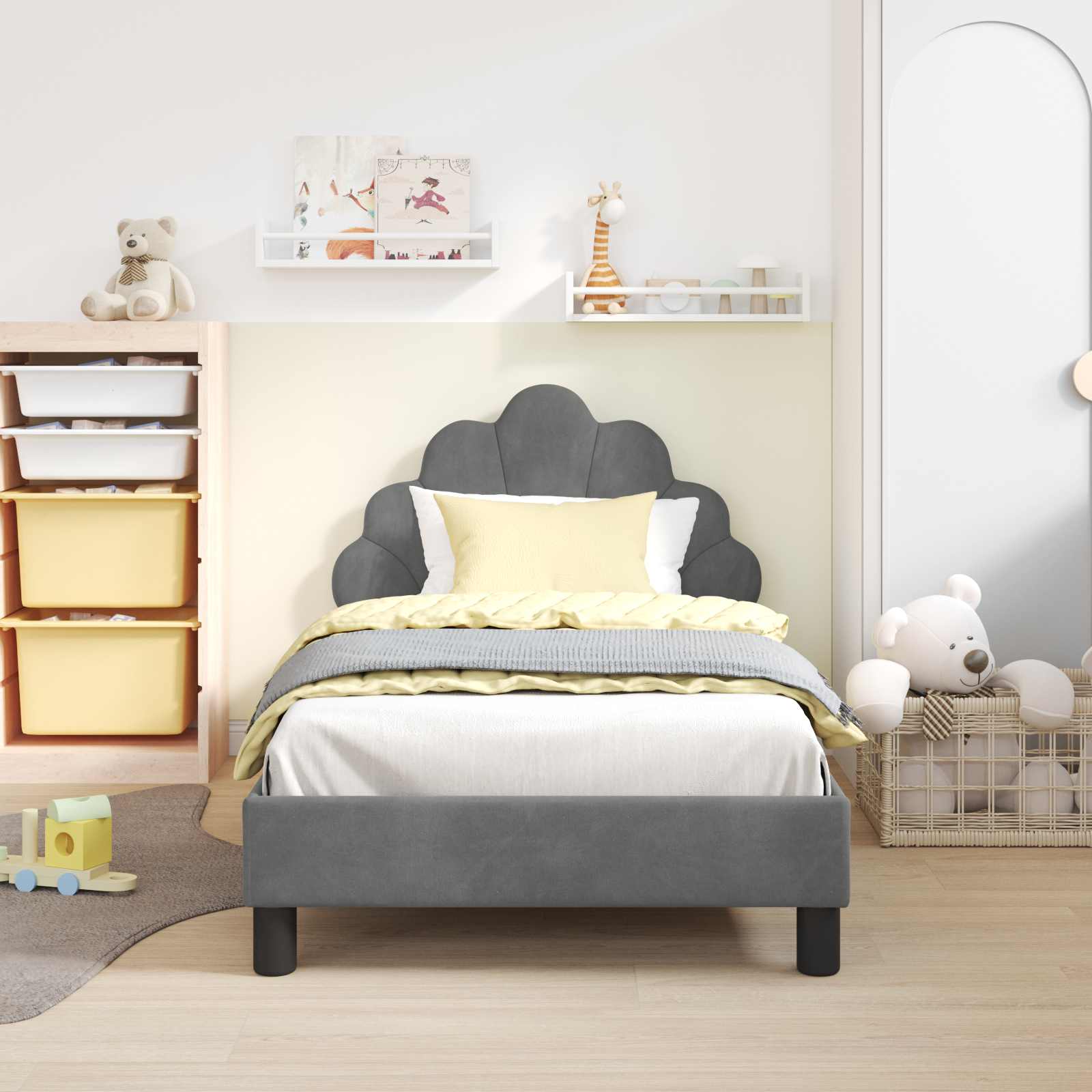 Struttura letto bambini con testata Grigio scuro 80 x 160 cm 42011142