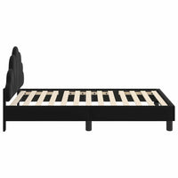 Struttura letto bambini con testata Nero 80 x 160 cm Velluto 42011143