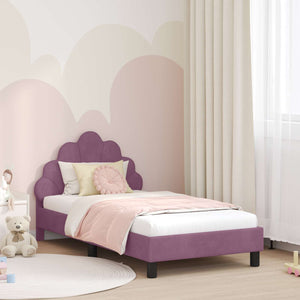 Struttura letto bambini con testata Viola 80 x 160 cm Velluto 42011145