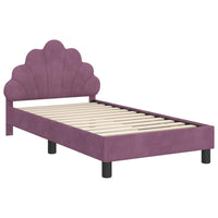 Struttura letto bambini con testata Viola 80 x 160 cm Velluto 42011145
