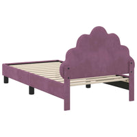 Struttura letto bambini con testata Viola 80 x 160 cm Velluto 42011145