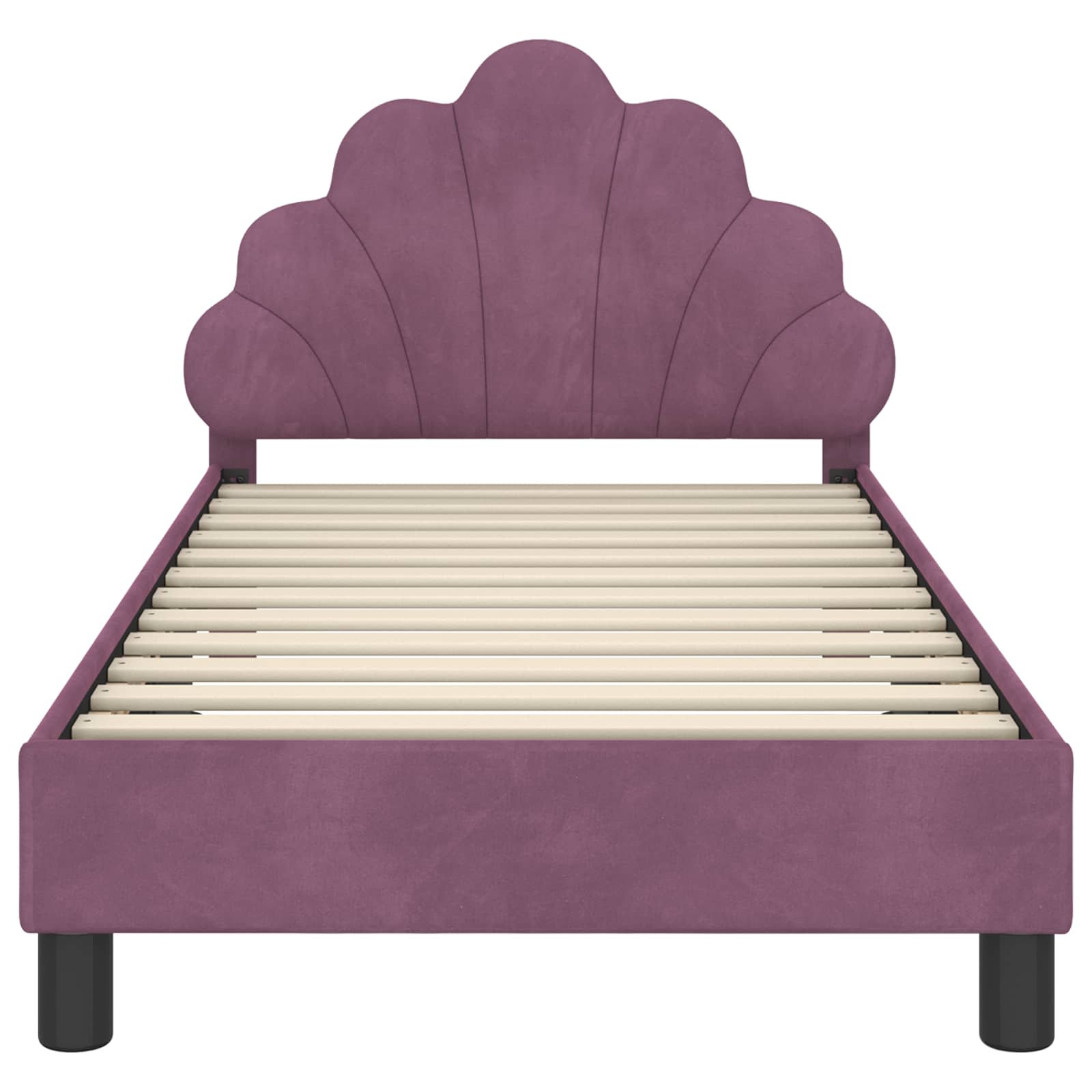 Struttura letto bambini con testata Viola 80 x 160 cm Velluto 42011145