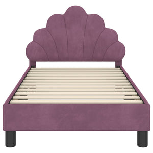 Struttura letto bambini con testata Viola 80 x 160 cm Velluto 42011145