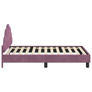 Struttura letto bambini con testata Viola 80 x 160 cm Velluto 42011145