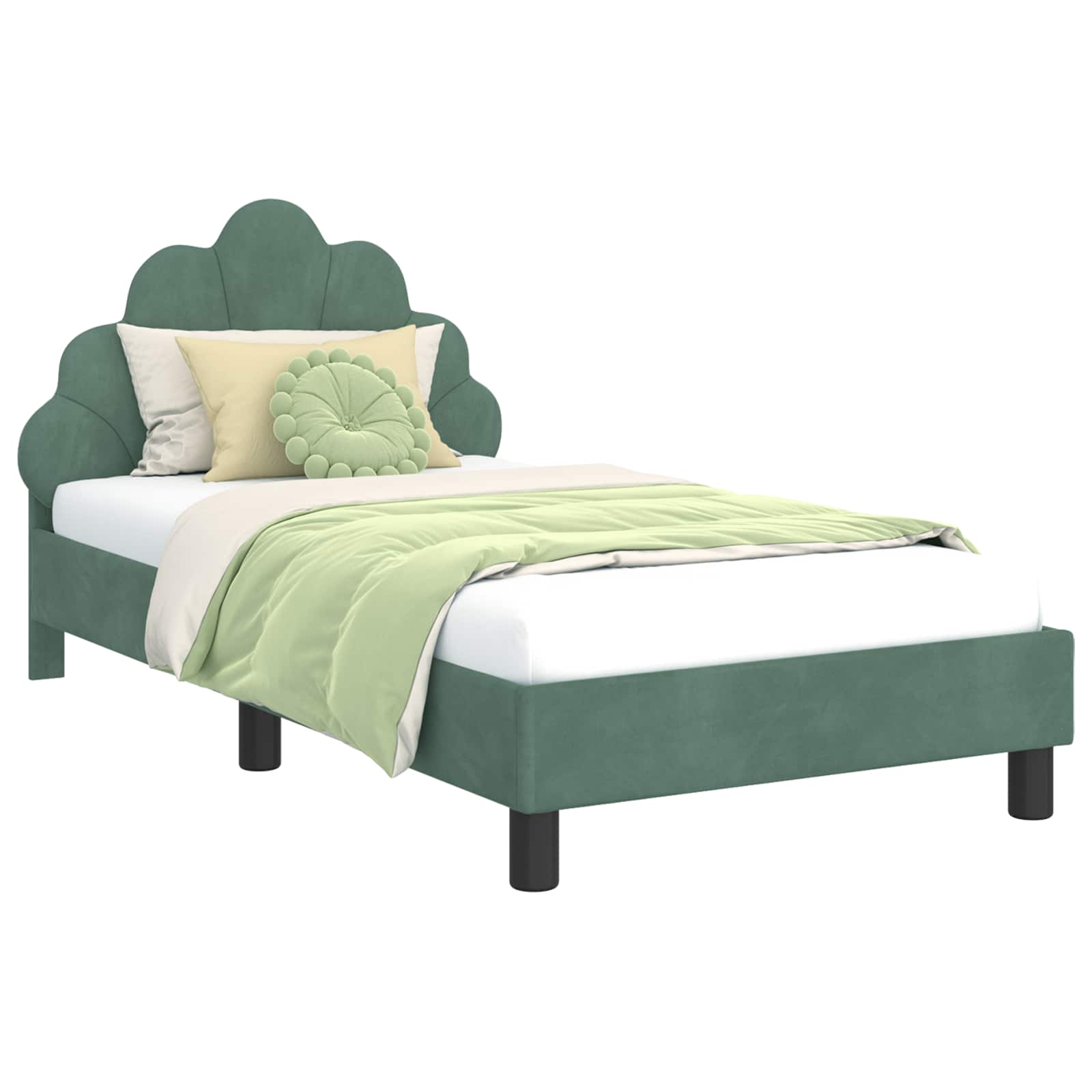 Struttura letto bambini con testata Verde Mare 80 x 160 cm 42011146