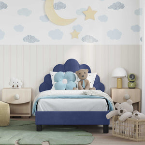 Struttura letto bambini con testata Blu Polizia 80 x 160 cm 42011147