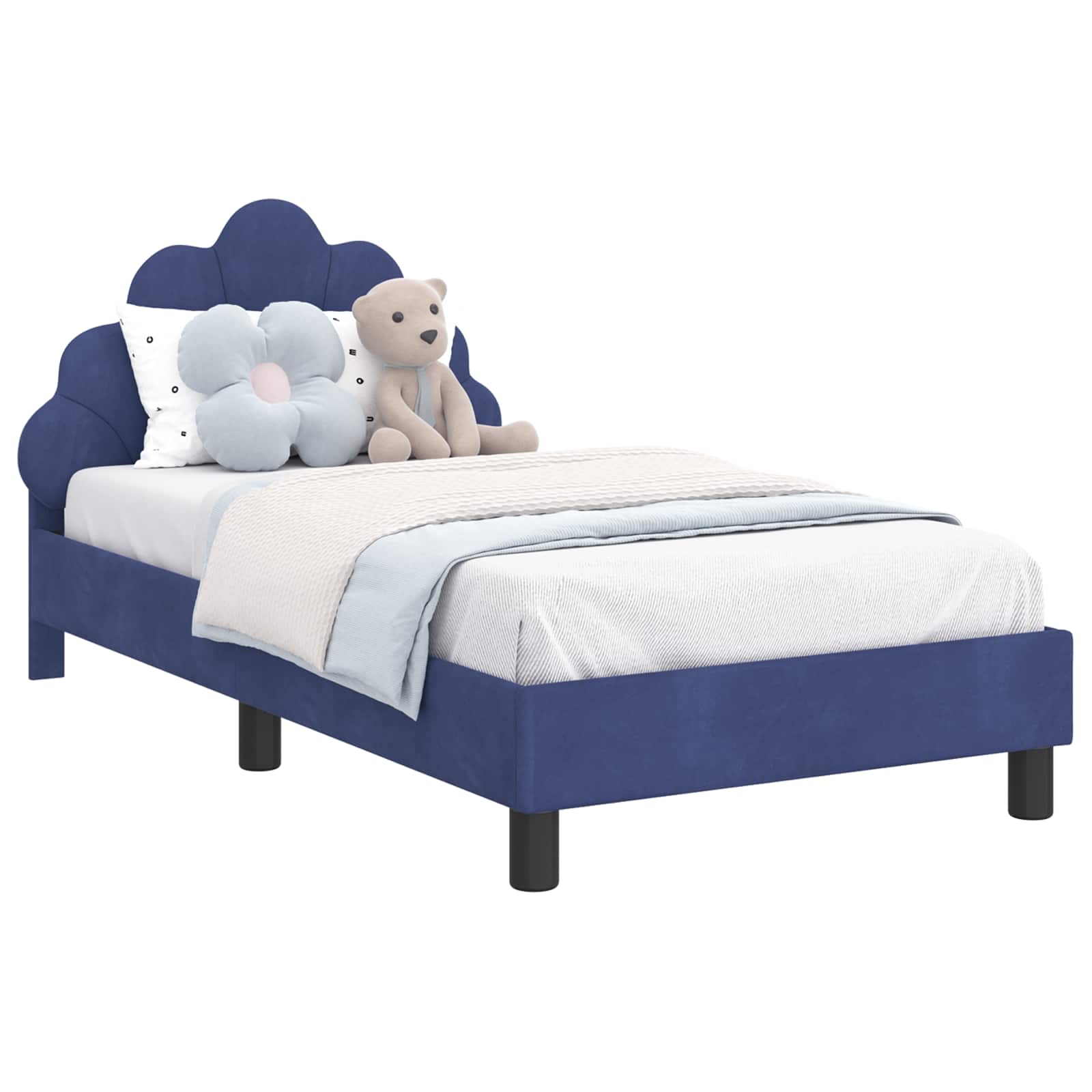 Struttura letto bambini con testata Blu Polizia 80 x 160 cm 42011147