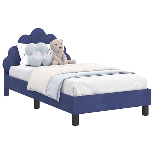 Struttura letto bambini con testata Blu Polizia 80 x 160 cm 42011147