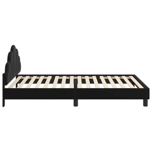 Struttura letto bambini con testata Nero 80 x 200 cm Velluto 42011150