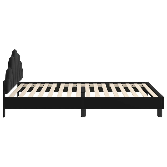 Struttura letto bambini con testata Nero 80 x 200 cm Velluto 42011150