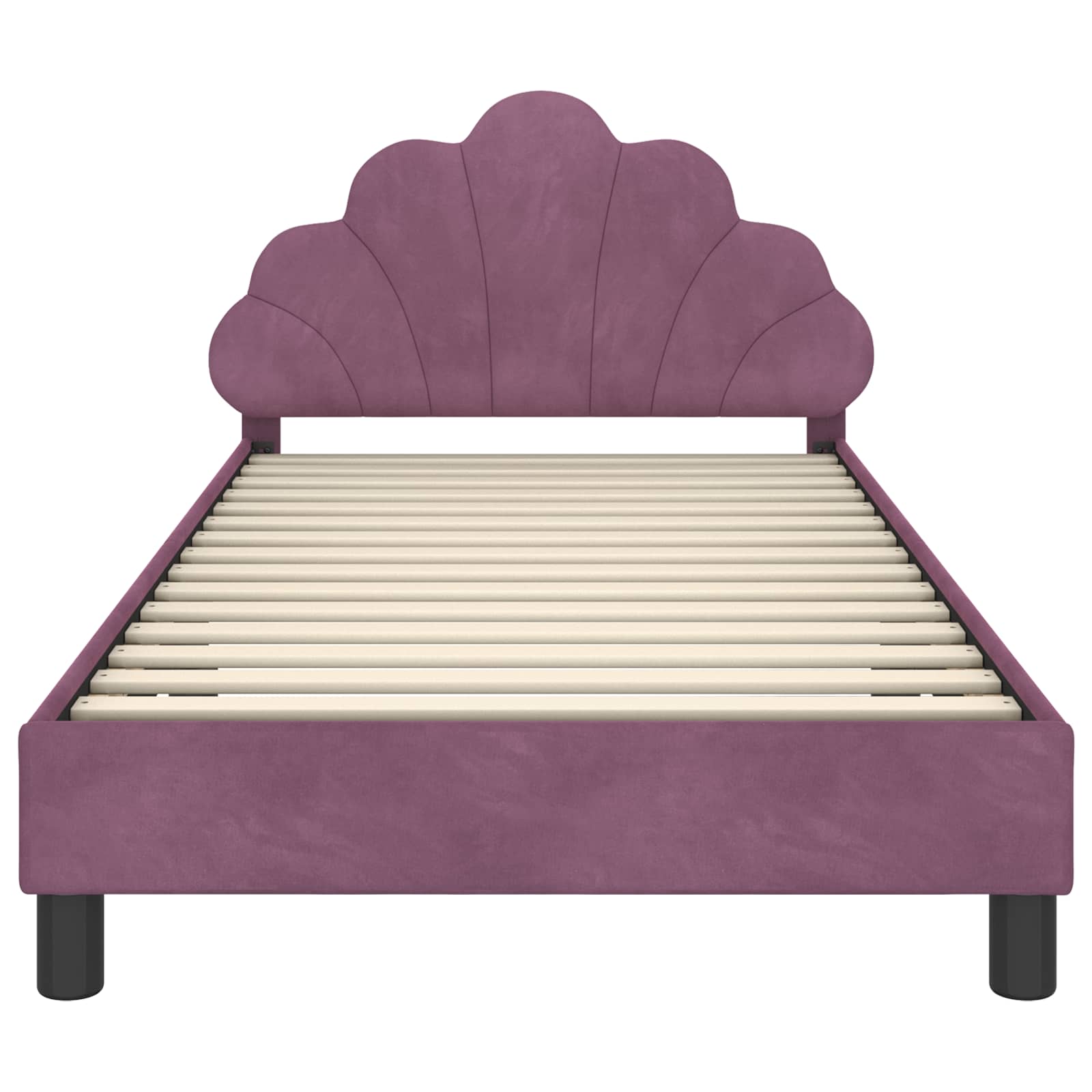 Struttura letto bambini con testata Viola 80 x 200 cm Velluto 42011152