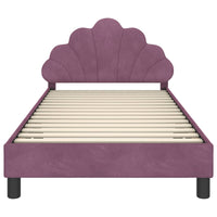Struttura letto bambini con testata Viola 80 x 200 cm Velluto 42011152