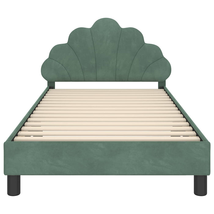 Struttura letto bambini con testata Verde Mare 80 x 200 cm 42011153