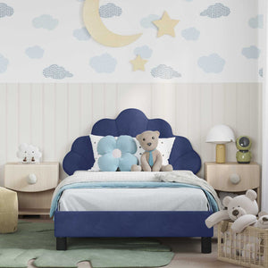 Struttura letto bambini con testata Blu Polizia 80 x 200 cm 42011154