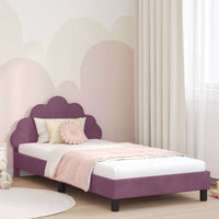 Struttura letto bambini con testata Viola 90 x 190 cm Velluto 42011159