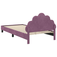 Struttura letto bambini con testata Viola 90 x 190 cm Velluto 42011159