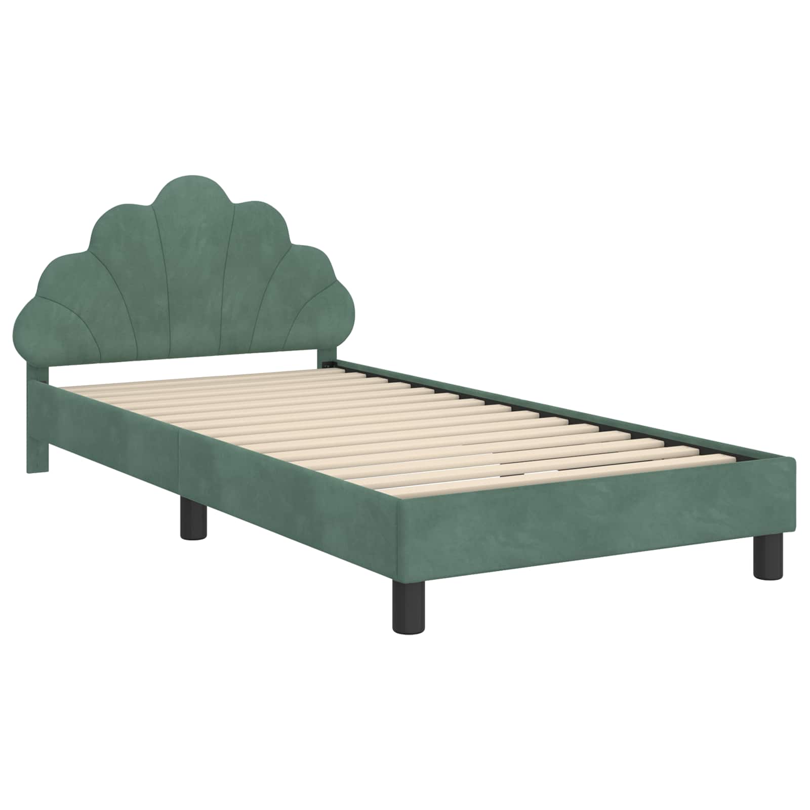 Struttura letto bambini con testata Verde Mare 90 x 190 cm 42011160