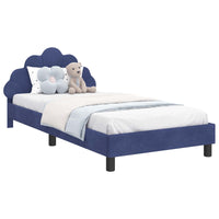 Struttura letto bambini con testata Blu Polizia 90 x 190 cm 42011161