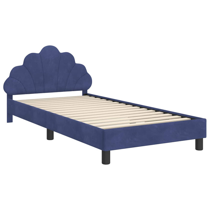 Struttura letto bambini con testata Blu Polizia 90 x 190 cm 42011161