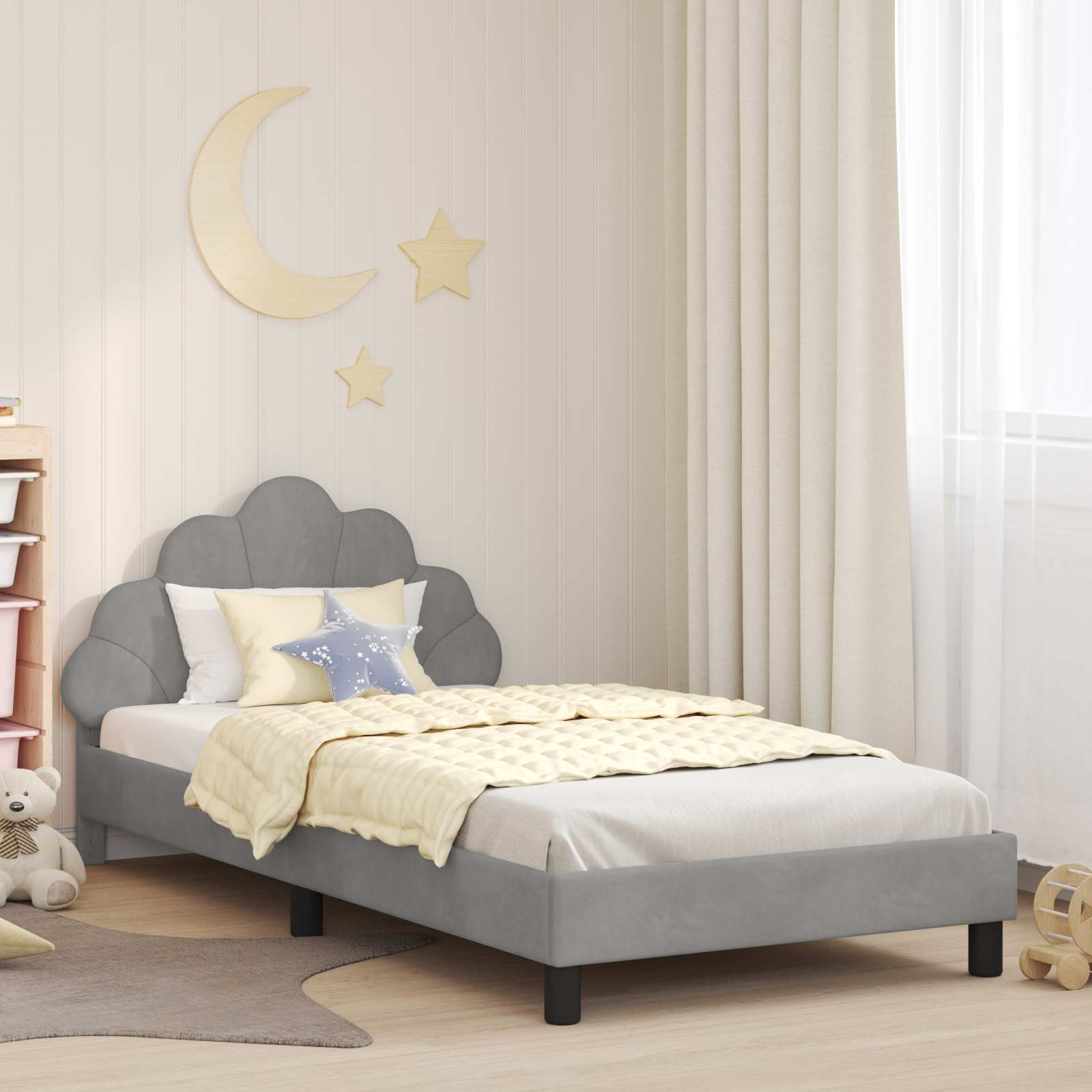Struttura letto bambini con testata Grigio chiaro 90 x 200 cm 42011162