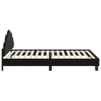 Struttura letto bambini con testata Nero 90 x 200 cm Velluto 42011164