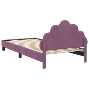 Struttura letto bambini con testata Viola 90 x 200 cm Velluto 42011166