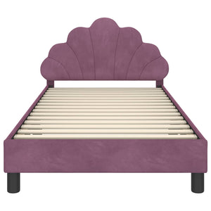 Struttura letto bambini con testata Viola 90 x 200 cm Velluto 42011166