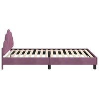 Struttura letto bambini con testata Viola 90 x 200 cm Velluto 42011166