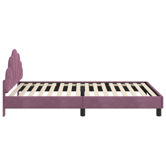 Struttura letto bambini con testata Viola 90 x 200 cm Velluto 42011166
