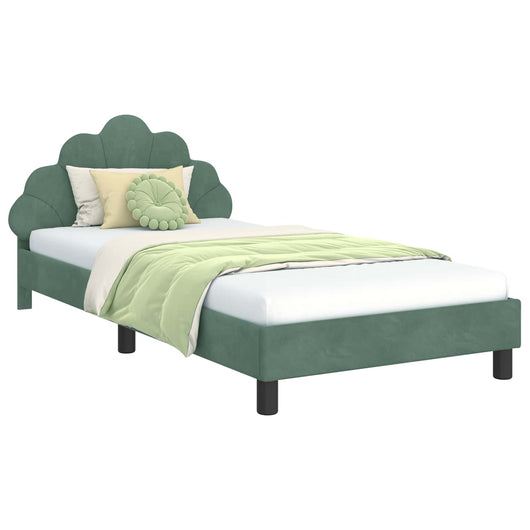 Struttura letto bambini con testata Verde Mare 90 x 200 cm 42011167