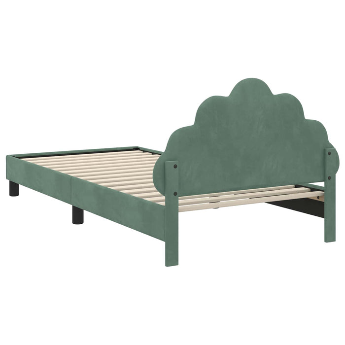 Struttura letto bambini con testata Verde Mare 90 x 200 cm 42011167