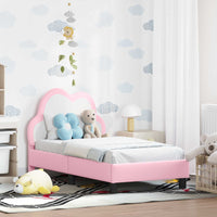 Struttura letto per bambini con testata Rosa 70 x 140 cm PU 42011169
