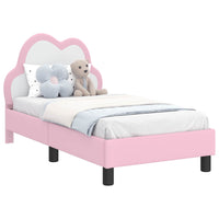 Struttura letto per bambini con testata Rosa 70 x 140 cm PU 42011169